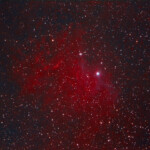 Photographed with APO107 refractor telescope and Atik 360EX monochrome CCD camera in Åva, March 2017 IC 405, Flaming star nebula