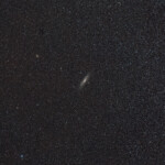 This is roughly what the Andromeda and the Triangulum galaxies would look like with the naked eye.
Exposure with 50 mm lens at f/2.8 on Nikon D800 and Astrotrac, 19*1min and 4*2min in Åva, October 2020. Andromeda galaxy M31 och Triangulum galaxy M33