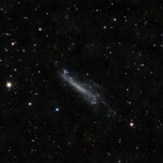 NGC 4236 (also known as Caldwell 3) is a barred spiral galaxy located in the constellation Draco.
The galaxy is a member of the M81 Group, a group of galaxies located at a distance of approximately 11.7 Mly (3.6 Mpc) from Earth. The group also contains the spiral galaxy Messier 81 and the starburst galaxy Messier 82. NGC 4236 is located away from the central part of the M81 group at a distance of 14.5 Mly (4.45 Mpc) from Earth.
Photographed with MN190 reflector telescope and Atik 360EX monochrome CCD camera in Stuvsta, March 2022. Exposure was 15*2min RGB each and 25*2min lum. NGC 4236