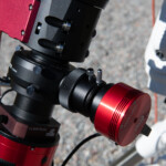The guide signal is captured with a Celestron Off Axis Guider (OAG) attached to the optical tube and a ZWO ASI 432MM monochrome guide camera. The 432MM camera has a 1.1″ CMOS Sony-IMX432LLJ-C sensor with 1.77Mega Pixels (1608*1104) and pixel size: 9µm. Off Axis Guider (OAG) and guide camera