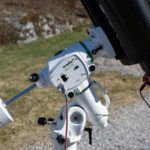 The EQ6-R Pro SynScan GoTo mount from Skywatcher  can carry telescope weights up to 20 kg and is fully controlled from Sequence Generator Pro via the EQMOD and Ascom drivers. Power supply is 12V DC. Skywatcher EQ6-R Pro equatorial mount