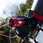 The Atik 360EX cooled, monochrome camera has a Sony ICX694/5 CCD sensor with resolutoion 2749 x 2199 pixels and a pixel pitch of 4.54 µm. It is used together with a USB-driven filter wheel from Starlight Express which holds 1.25" R,G,B, and Luminance filters and Ha, OIII, and SII filters. Atik 360EX monochrome CCD camera with 7 position filter wheel