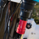 The ZWO ASI 290MM Mini camera has a Sony IMX290 1/3″ sensor (5.6 mm x 3.2 mm), and 1936 x 1096 pixels. The pixel size is 2.9 μm x 2.9 μm. Monochrome guide camera