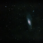 A year later still using the CPC 925 reflector telescope and the Nikon D800 camera in Stuvsta, April 2016. Exposure was 14*30s, this time with guiding. Messier 106 (also known as NGC 4258)