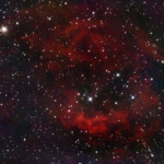 Lower's nebula (Sh 2 - 261, LBN 863) is an HII region ionised by the O7.5V runaway star HD 41997.
The HII region Sh 2-261 is often called Lower's nebula because it appears on a photographic plate taken by the father-and-son team of Harold and Charles Lower in 1939. The Lowers were amateur astronomers, accomplished telescope makers and pioneering astrophotographers from San Diego, California.
There are several distance estimates available for Sh 2-261 / HD 41997. If the further distances are correct, Sh 2-261 is likely part of the Gemini molecular clouds in the Perseus arm. If the closer 1000 pc distance is correct, then it appears to be part of the Orion spur.
Photographed with RC 8" reflector telescope and ASI 2600MC color CMOS camera in Stuvsta, February 2024. Exposure was 61 * 3 min with Isas LPS P3 light pollution filter. Post-processed in Pixinsight and calinrated with bias, darks and flat frames. Lower's Menula, LBN 863, Sh 2-261