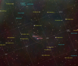 NGC 2366 is a Magellanic barred irregular dwarf galaxy located in the constellation Camelopardalis and at a distance of 11 millon light-years. At the southern end of NGC 2366 is the large, luminous HII region known as Markarian 71 (Mrk 71).
To the west of Mrk 71 is another dwarf galaxy NGC 2363 which is interacting with NGC 2366. Within the region known as Mrk 71, there are two super star clusters (SSC) which are named 'A' and 'B' or 'Knot A' and 'Knot B'.
NGC 2366 is an outlying member of the M81 Group.
Photographed with the MN190 reflector telescope and the Atik 360EX monochrome CCD camera in Stuvsta., early April 2024. Exposure was approx. 25 min of each RGB, 18 min Ha and 27 min Lum. I was using an OAG which resulted in a guide error of around 0,5". NGC 2363 and NGC 2366