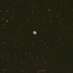 Photographed with RC8" reflector telescope and ASI 2600MC color CMOS camera in Stuvsta, August 2024. Exposure was 39 * 1 min with IDAS LPS P3 light pollution filter. Post processing in Pixinsight witth Blur Exterminator. M57, the Ring Nebula