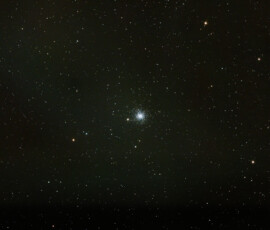 NGC 6934 (also known as Caldwell 47) is a globular cluster of stars in the northern constellation of Delphinus, about 52 kilolight-years distant from the Sun. The cluster is following a highly eccentric orbit (with an eccentricity of 0.81) through the Milky Way along an orbital plane that is inclined by 73° to the galactic plane. It may share a common dynamic origin with NGC 5466.
The estimated mass is 295,000 times the mass of the Sun. The cluster displays photometric anomalies, with a split subgiant branch on the HR diagram.
Photographed with the RC8" reflector telescope and the ASI 2600MC color camera in Stuvsta on September 7th 2024. Exposure was 31*2 min with IDAS LPS P3 light pollution filter. Postprocessing in Pixinsight with Blur Xterminator. NGC 6934