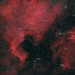 North America Nebula (NGC 7000) and Pelican Nebula (IC 5070)