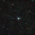 Photographed with the APO 94 mm refractor telescope and ASI 2600MC CMOS color camera in Stuvsta, October 11th 2024. This was the second target where I used the new AM5 mount from ZWO ASI. Exposure was 18 * 3 min with IDAS LPS D2 light pollution filter. Postprocessing in Pixinsight. NGC 7023, Iris Nebula