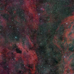 IC 1318, IC 1311 and NGC 6888 in Cygnus