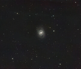 Photographed with the RC8" reflector telescope and the ASI 2600MC color CMOS camera in Stuvsta, March 20th 2025. Exposure was 29*3 min with IDAS LPS D2 filter. Post-processing in Pixinsight. No moon visible. M95