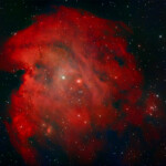 Photographed with the RC8" reflector telescope and the ASI 2600MC color CMOS camera in Stuvsta, March 19th 2025. Exposure was 30*4 min + 20*3 min with IDAS GNB filter. Post-processing in Pixinsight. No moon visible. NGC 2174, NGC 2175 and IC 2159