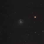 Pgotographed with the RC8" reflector telescope and the ASI 2600MC color CMOS camera in Stuvsta, February 28th and March 7th 2025. Exposure was 30*3 min with IDAS LPS D2 light pollution filter. NGC 3184