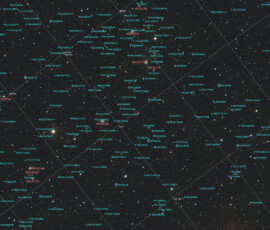 Galaxy cluster in Hercules photographed with the APO 107 mm refractor telescope and the ASI 2600MC CMOS color camera in Åva, September 23rd, 2025. Exposure was 11 * 3 min with IDAS HEUIB filter. Postprocesssing in Pixinsight with Blur XTerminator. ACO 2197