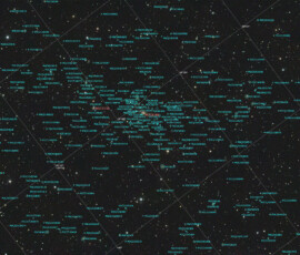 Galaxy cluster in Hercules photographed with the APO 107 mm refractor telescope and the ASI 2600MC CMOS color camera in Åva, September 23rd, 2025. Exposure was 20 * 3 min with IDAS HEUIB filter. Postprocesssing in Pixinsight with Blur XTerminator. ACO 2199