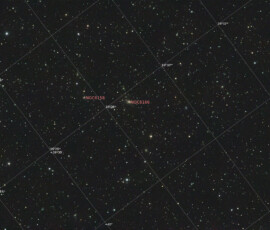 Galaxy cluster in Hercules photographed with the APO 107 mm refractor telescope and the ASI 2600MC CMOS color camera in Åva, September 23rd, 2025. Exposure was 20 * 3 min with IDAS HEUIB filter. Postprocesssing in Pixinsight with Blur XTerminator. ACO 2199