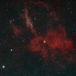 Photographed with the APO 107 mm refractor telescope and the ASI 2600MC CMOS color camera in Stuvsta, September 9th, 2025. Exposure was 35 * 3 min with IDAS NB1 Ha and OIII narrowband filter. Postprocesssing in Pixinsight with Blur XTerminator and according to special reciepie from the "Lazy Geek" in Tokyo.. IC 1470