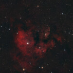 NGC 7822 photographed with the APO 107 mm refractor telescope and the ASI 2600MC CMOS color camera in Åva, October 1st, 2025. Exposure was 20 * 3 min with IDAS HEUIB filter. Postprocesssing in Pixinsight with Blur XTerminator. NGC 7822