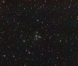 Photographed with the MN 190 mm reflector telescope and the Atik 360EX monchrome CCD camera in Stuvsta on December 26th, 2025. Exposure was 30 min for each of G, B, and Ha, and 60 min for each of R and L. Postprocessing in Pixinsight with Blur Xterminator and using the new VeraLux stretch routine.. Final touch was done in Photoshop. Half moon and minimal wind. Stephan's Quintet, NGC 7320 and others