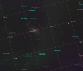 Photographed with the RC8" reflector telescope and the ASI 2600MC color CMOS camera in Stuvsta, March 6th, 2026. Exposure was 15*3 min with IDAS LPS P3 light pollution filter. Postprocessing in Pixinsight and Photoshop. NGC 4725