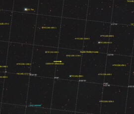 Photographed with the RC8" reflector and the ASI 2600MC color CMOS camera in Stuvsta, April 8th, 2026. Exposure was 30*1 min with IDAS LPS P3 filter. Postprocessing in Pixinsight. Comet C/2024 E1 (Wierzchos)