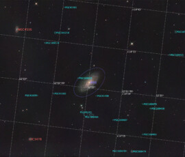 Photographed with the RC8" reflector and the ASI 2600MC color CMOS camera in Stuvsta, April 12th, 2026. Exposure was 30*3 min with IDAS LPS P3 filter. Postprocessing in Pixinsight. M88