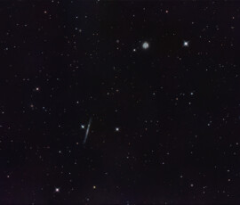 Photographed with the RC8" reflector and the ASI 2600MC color CMOS camera in Stuvsta, April 12th, 2026. Exposure was 30*3 min with IDAS LPS P3 filter. Postprocessing in Pixinsight. NGC 2537, Bear Paw Galaxy, and IC 2233