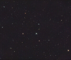 Photographed with the RC8" reflector and the ASI 2600MC color CMOS camera in Stuvsta, April 10th, 2026. Exposure was 30*3 min with IDAS LPS P3 filter. Postprocessing in Pixinsight. PGC 60095, Draco Dwarf galaxy