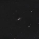 Photographed with the RC8" reflector telescope and the ASI 2600MC color CMOS camera in Stuvsta, May 1st, 2026. Exposure was 30*3 min with IDAS LPS P3 filter. Postprocessed in Pixinsight and Photoshop. M102, Spindle Galaxy